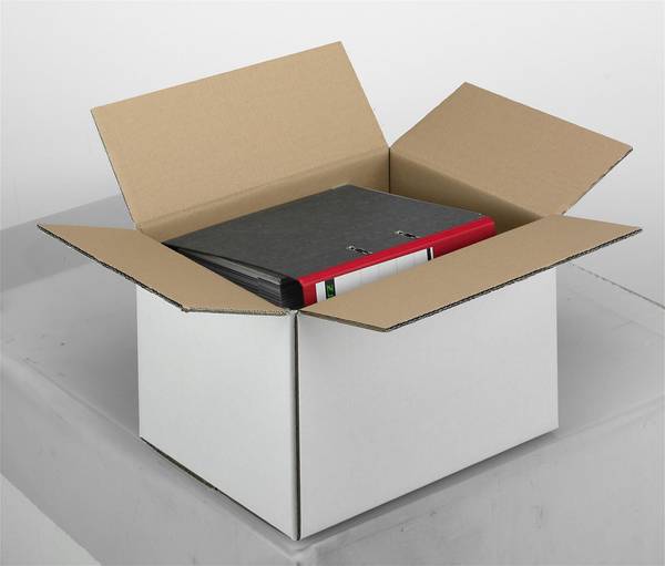 Nestler Wellpapp-Faltkartons 2-wellig weiß 43,0 x 31,0 x 25,0 cm