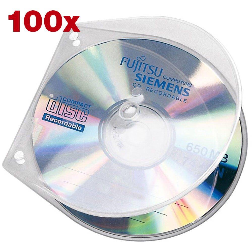 Veloflex VELOBOX - Tasche für CDs/DVDs - 1 Scheibe - Polypropylen - durchsichtig (Packung mit 100)-0