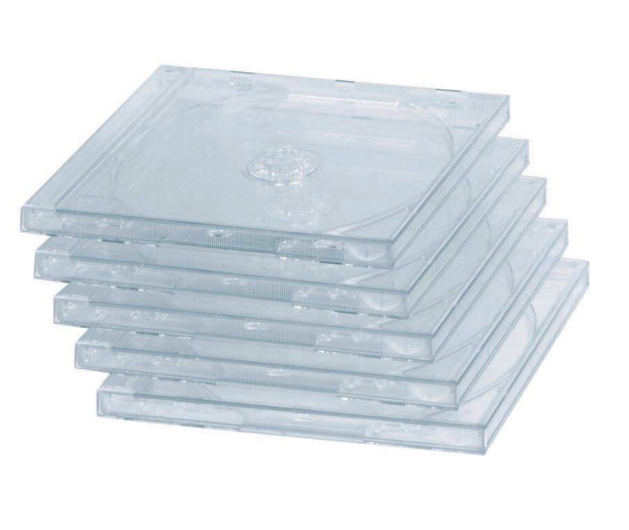 MEDIARANGE CD-Leerhülle für 2 Dics 10.4mm transpa. Tray 5pcs - 2er - Jewel Case-0