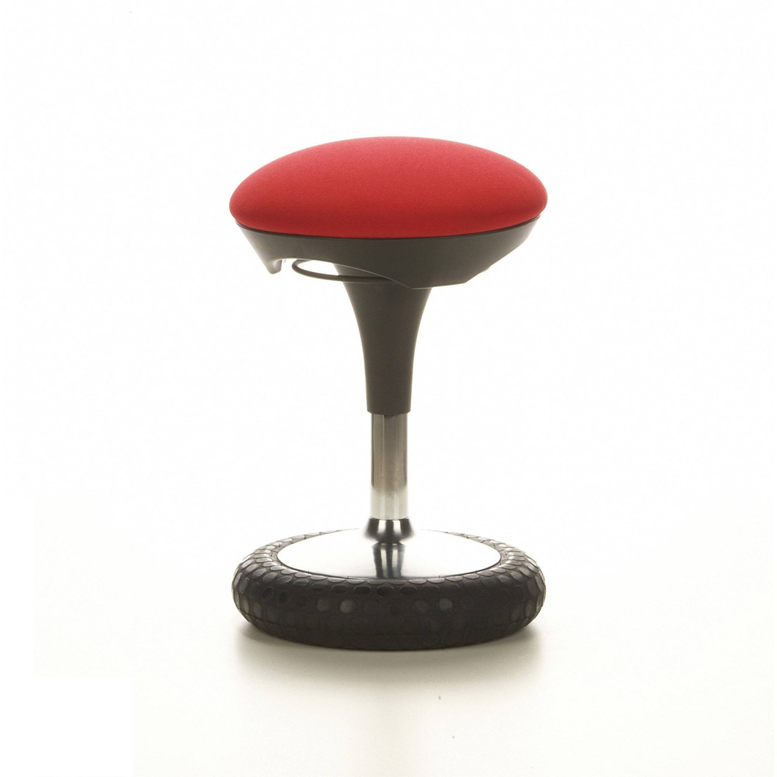 SP Topstar Wellnessstuhl Hocker SITNESS 20 Stoff rot Chrom