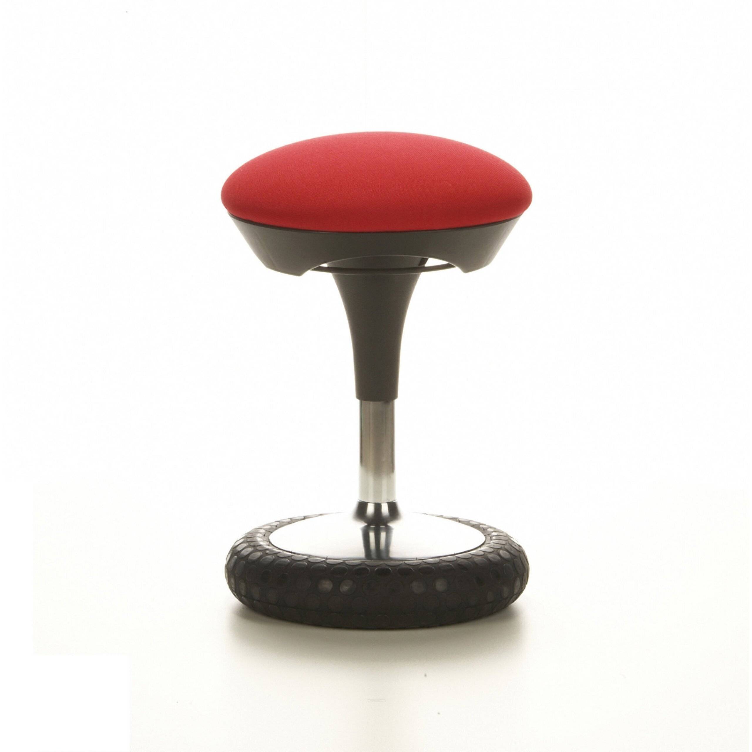 SP Topstar Wellnessstuhl Hocker SITNESS 20 Stoff rot Chrom-1