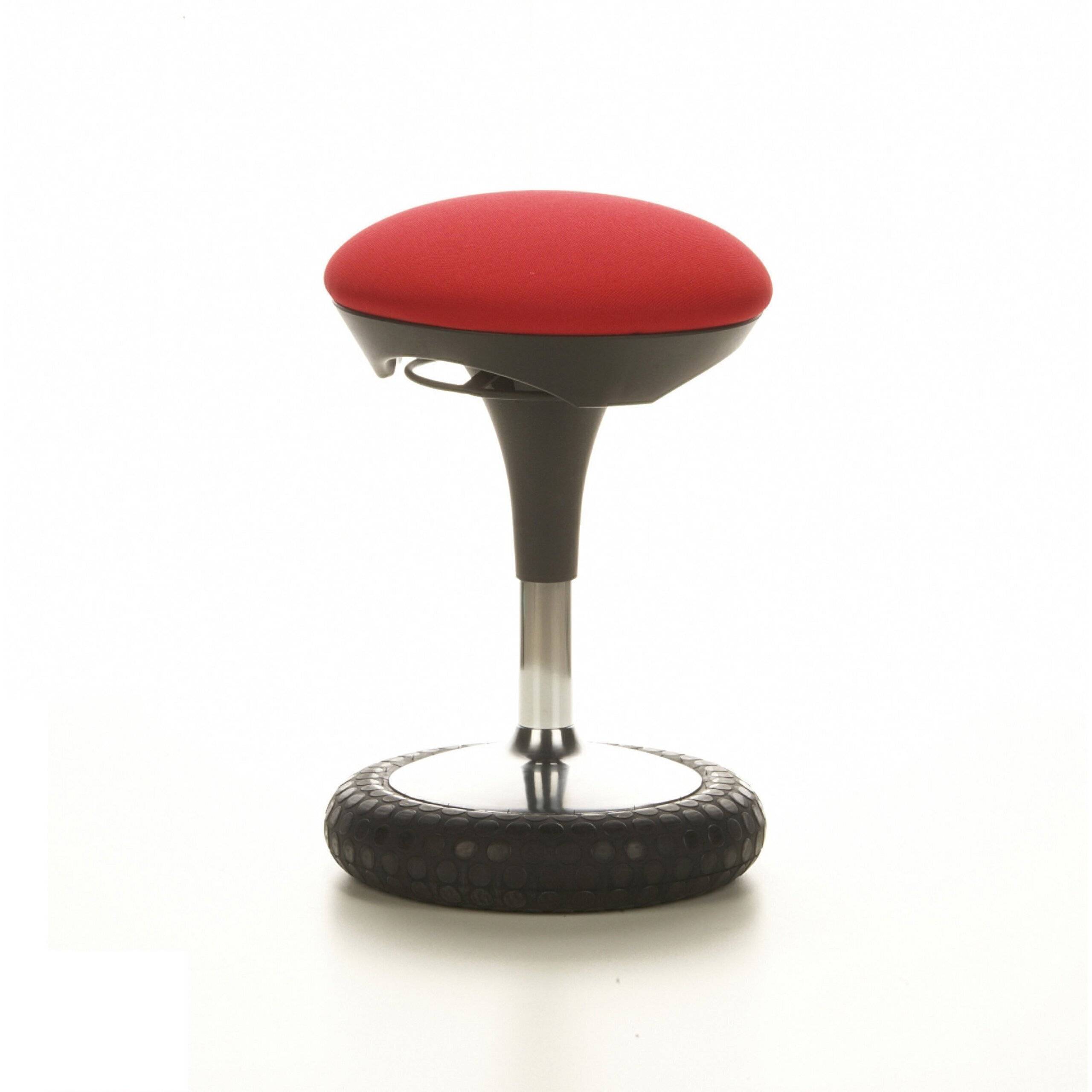 SP Topstar Wellnessstuhl Hocker SITNESS 20 Stoff rot Chrom-3