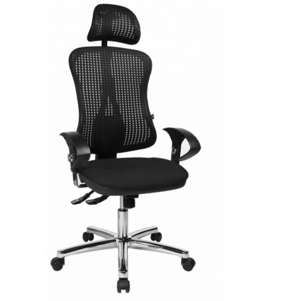 SP Topstar Bürostuhl Drehstuhl HJH SOLUTION DELUXE HEAD AL.U2 chrom schwarz