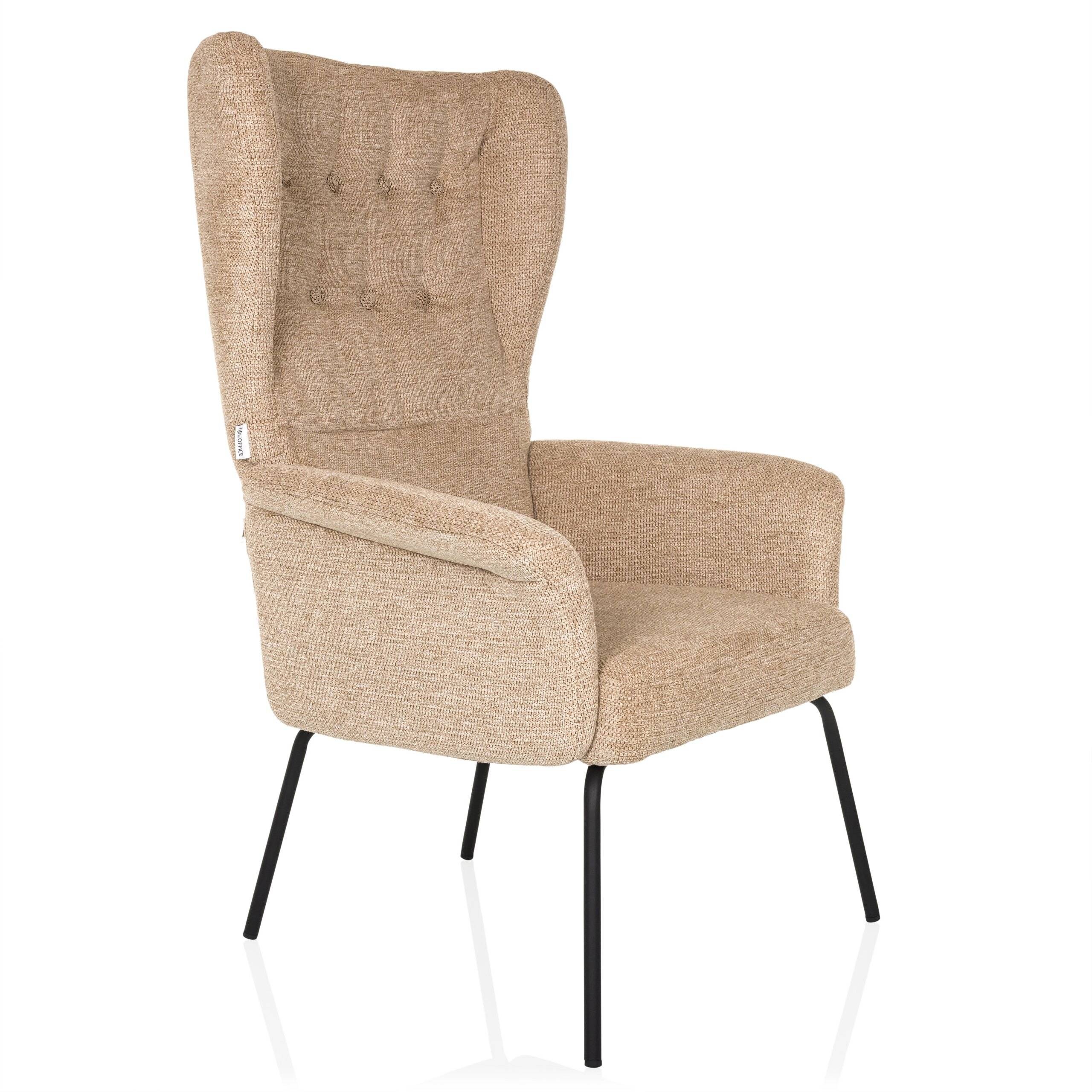 Relaxsessel Ohrensessel HAVENIO Stoff beige hjh LIVING-4