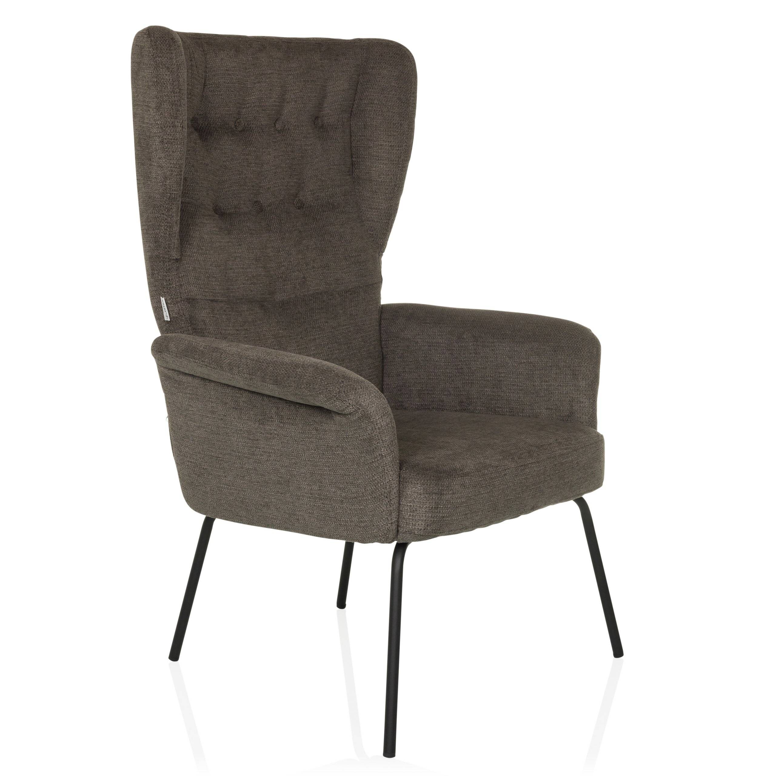 Relaxsessel Ohrensessel HAVENIO Stoff dunkelgrau hjh LIVING-4