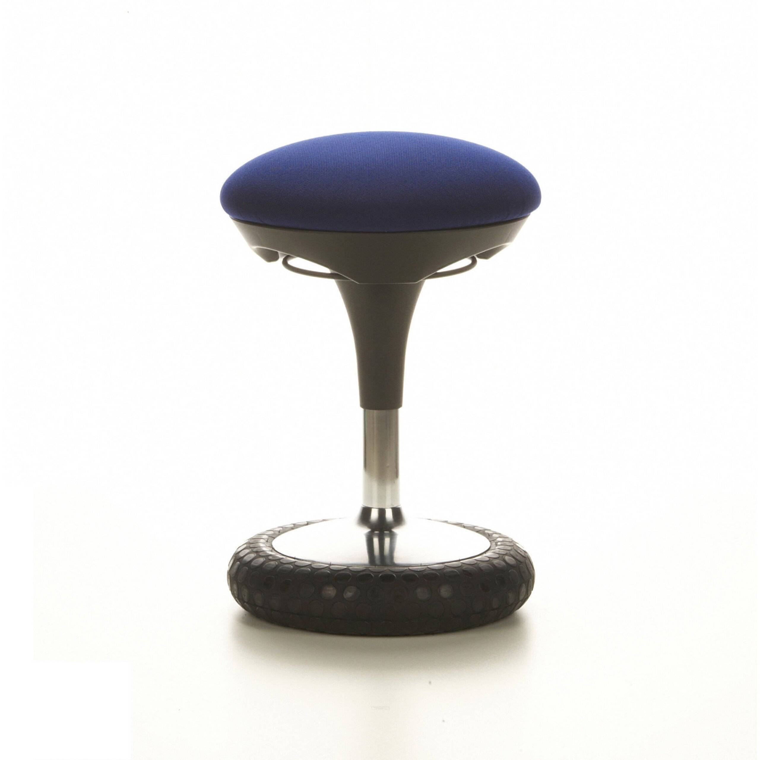 SP Topstar Wellnessstuhl Hocker SITNESS 20 Stoff blau Chrom-2