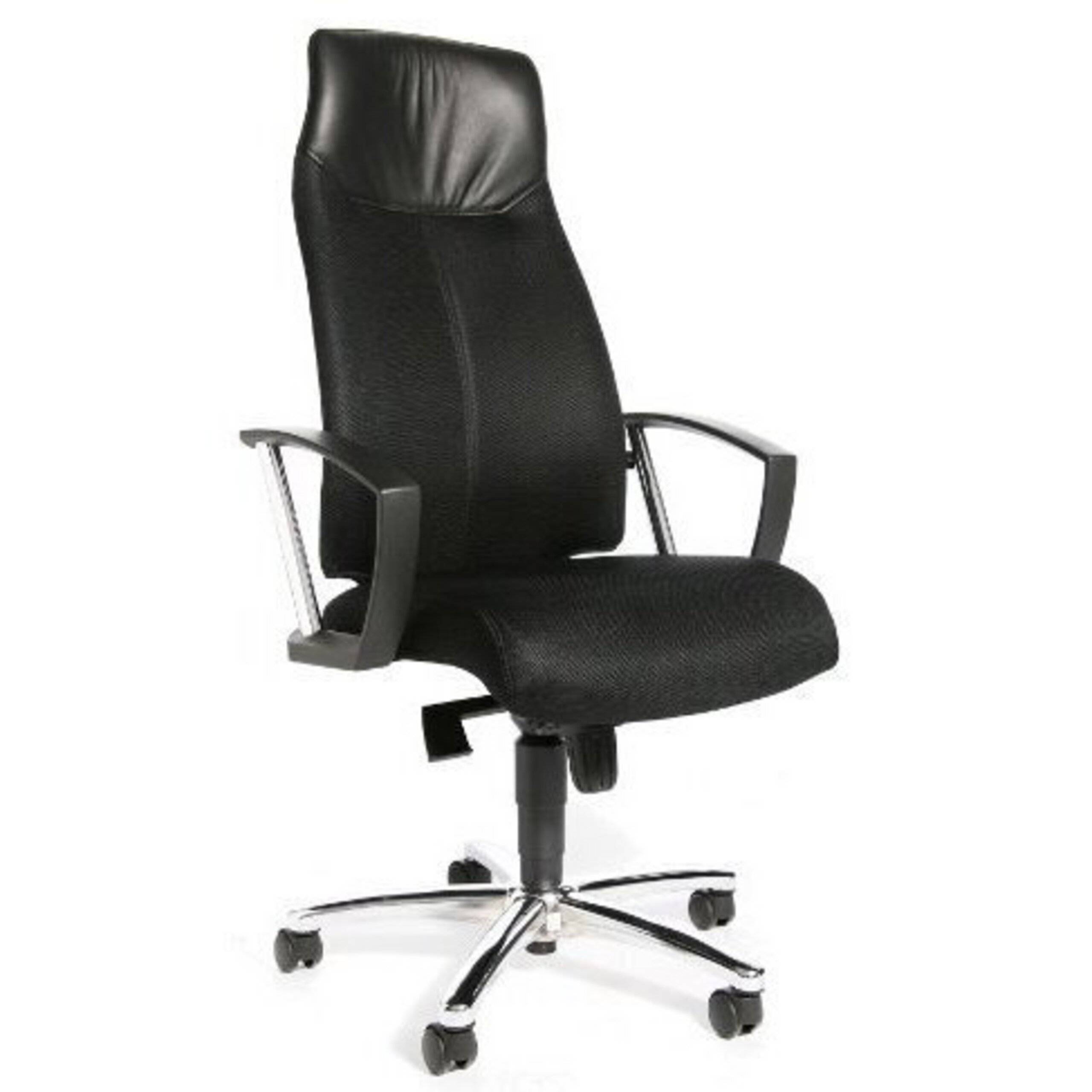 SP Topstar Bürostuhl Drehstuhl HIGH SIT UP Al. A1 Stoff schwarz Chrom-0