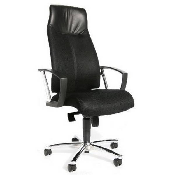 SP Topstar Bürostuhl Drehstuhl HIGH SIT UP Al. A1 Stoff schwarz Chrom