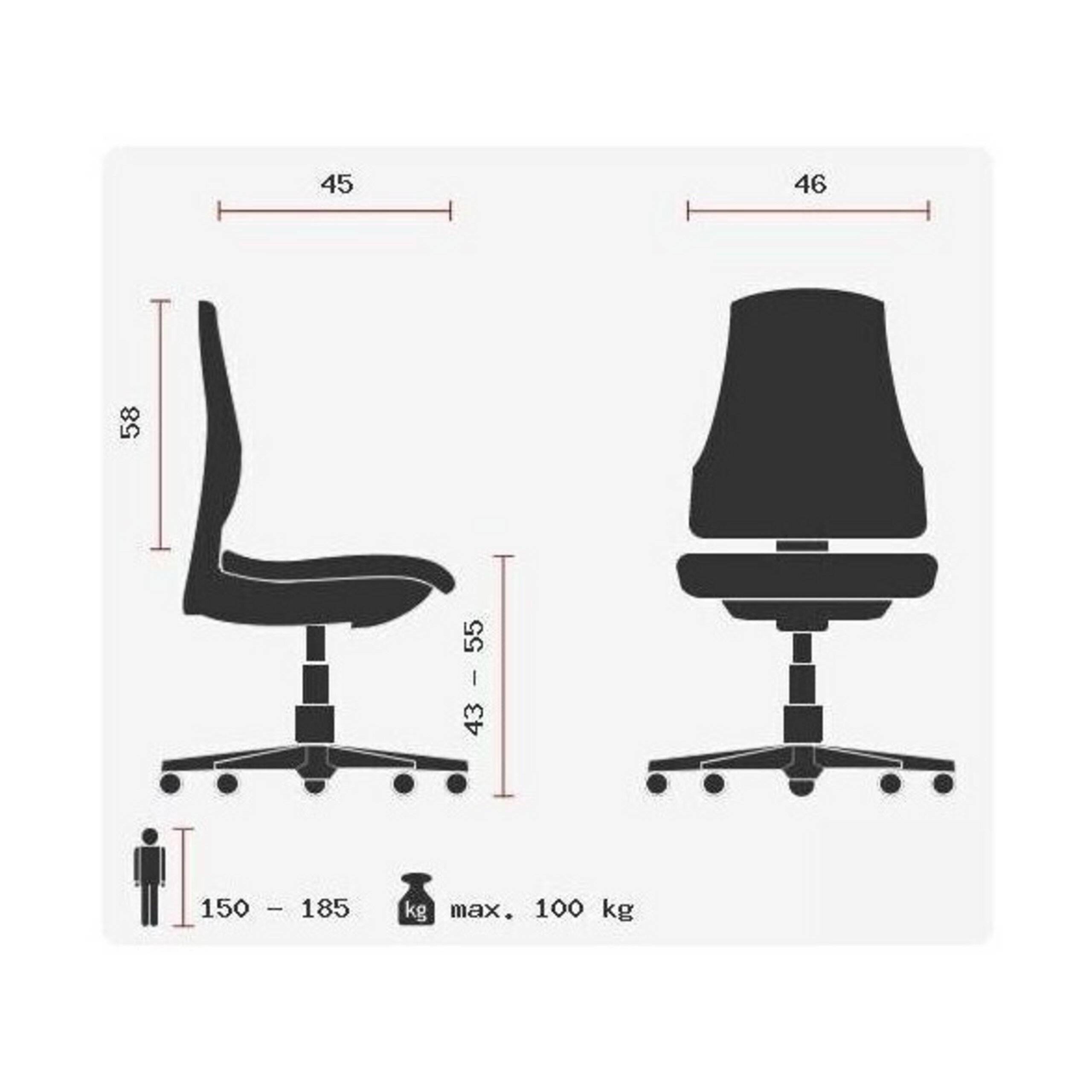 Topstar Bürostuhl WELLPOINT 10 Stoff blau-1