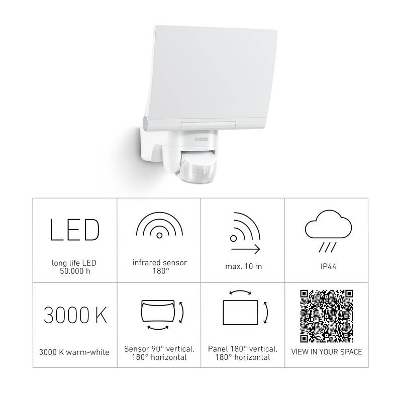 Steinel XLED home 2 XL S weiß 030070 LED-Außenstrahler mit Bewegungsmelder EEK: E (A - G) 19.3 W Leuchtfarben: Warmweiß-3