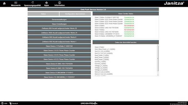 Janitza Electronic PUSH Service APP 5100238