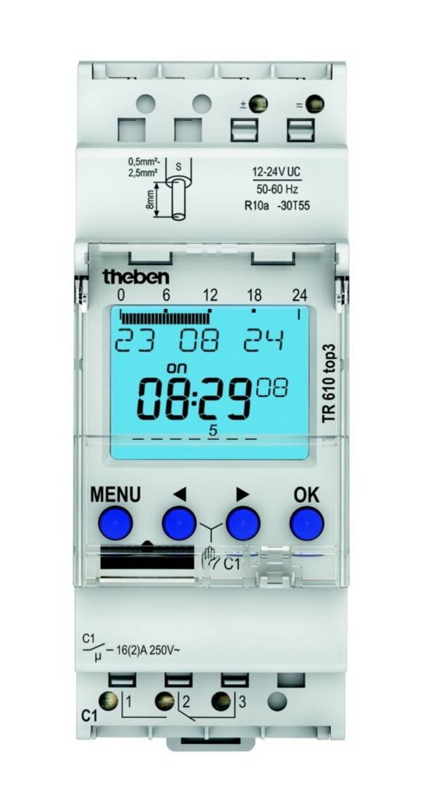 Theben Dig. Zeitschaltuhr 12-24 V TR 610 top3