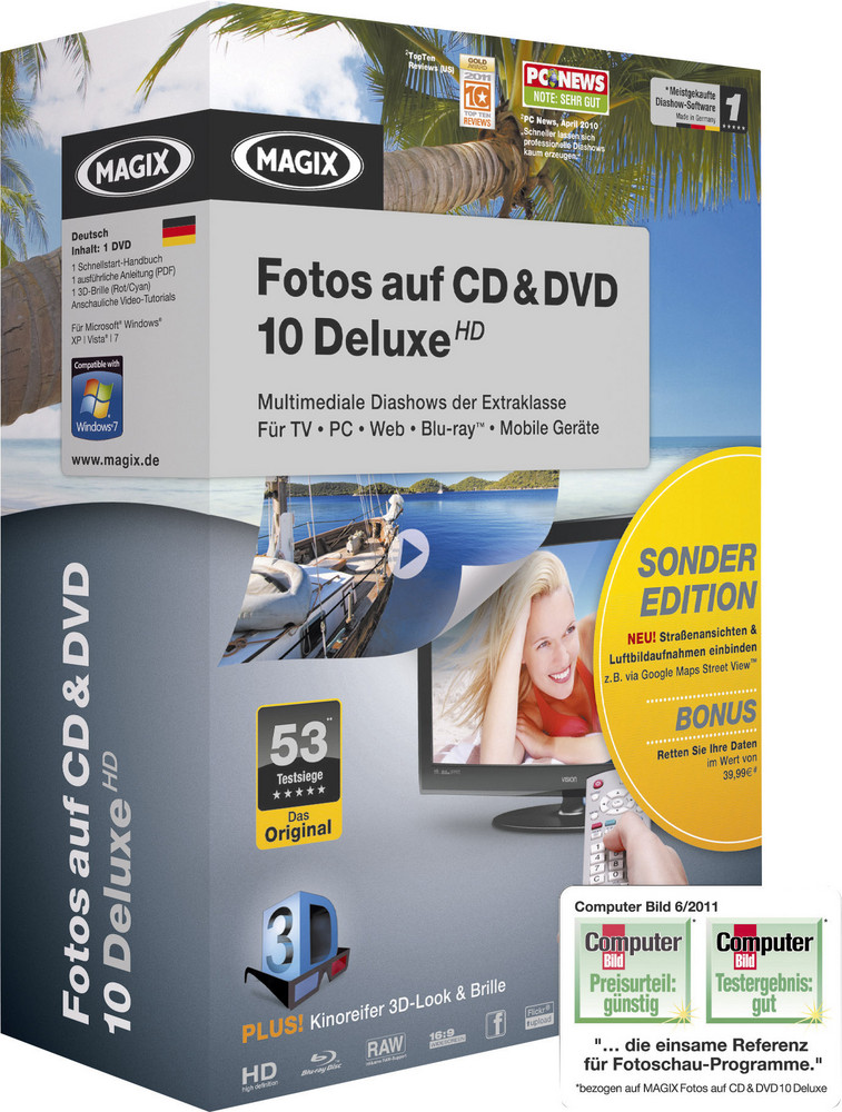 Magix Fotos Auf Cd & Dvd 10 Deluxe Windows 10 MAGIX Fotos auf CD & DVD 10 Deluxe HD Sonderedition kaufen