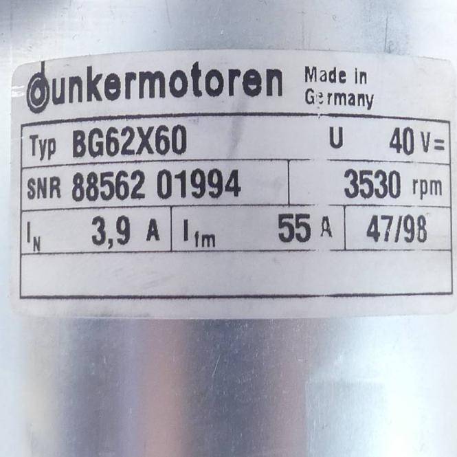 Dunkermotoren BG-Bürstenloser Gleichstrommotor (BG62x60 40V)-1