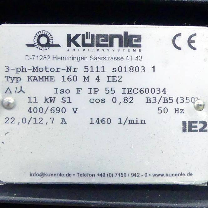Küenle Drehstrommotor KAMHE 160 M 4 IE2 (KAMHE 160 M 4 IE2)-1