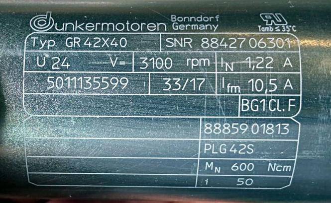 Dunkermotoren Gleichstrommotor GR 42x40 mit Getriebe PLG42S (8842706301)-1