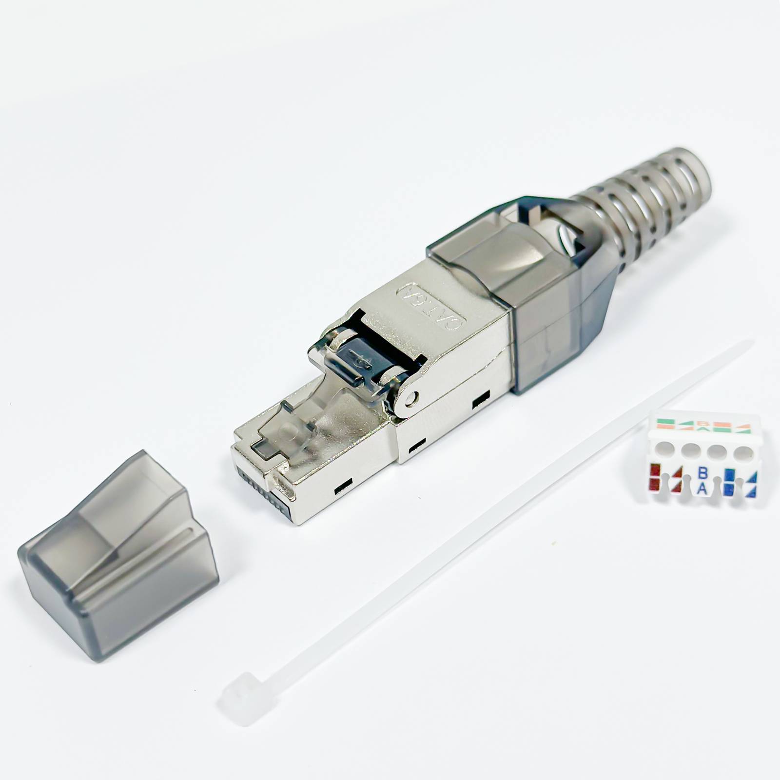 hb-digital Stecker CAT 6a Netzwerkstecker LSA Vergoldete RJ45 Pins-4