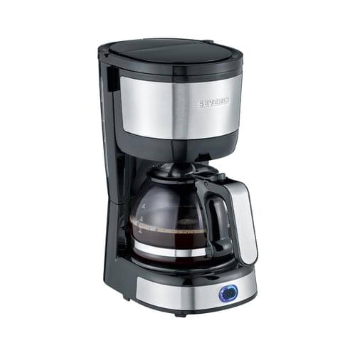 SEVERIN KA 4808 Kaffeemaschine 750W 4 Tassen Edelstahl schwarz-0