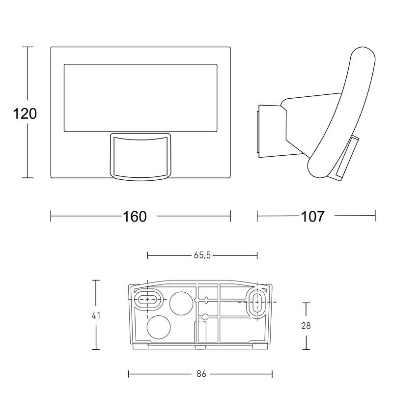 Steinel Sensor-LED-Strahler XLED home curved ANT-3