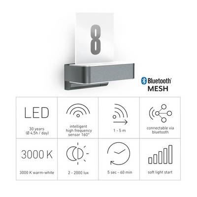 Steinel L 820 SC ANT 065713 Außenwandleuchte mit Bewegungsmelder LED ohne 9.8 W Anthrazit-3