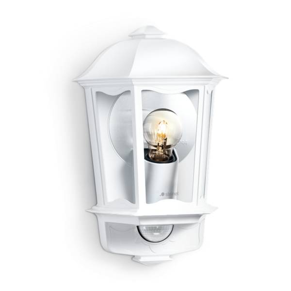 Steinel L 190 S 644512 Außenwandleuchte mit Bewegungsmelder  Energiesparlampe, LED E27 100 W Weiß