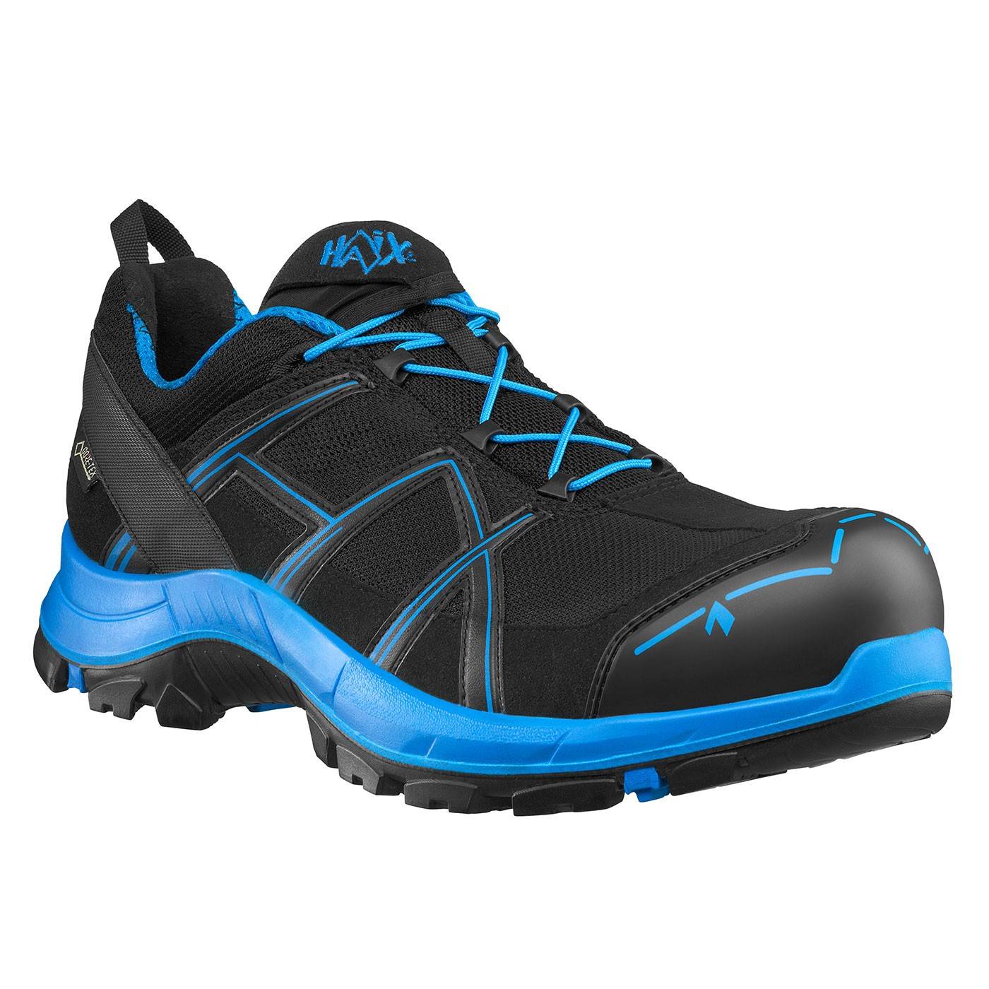 HAIX Sicherheitsschuh Black Eagle Safety 40.1 low S3 black-blue, nach EN ISO 20345 S3 ESD HRO HI CI WR SRC