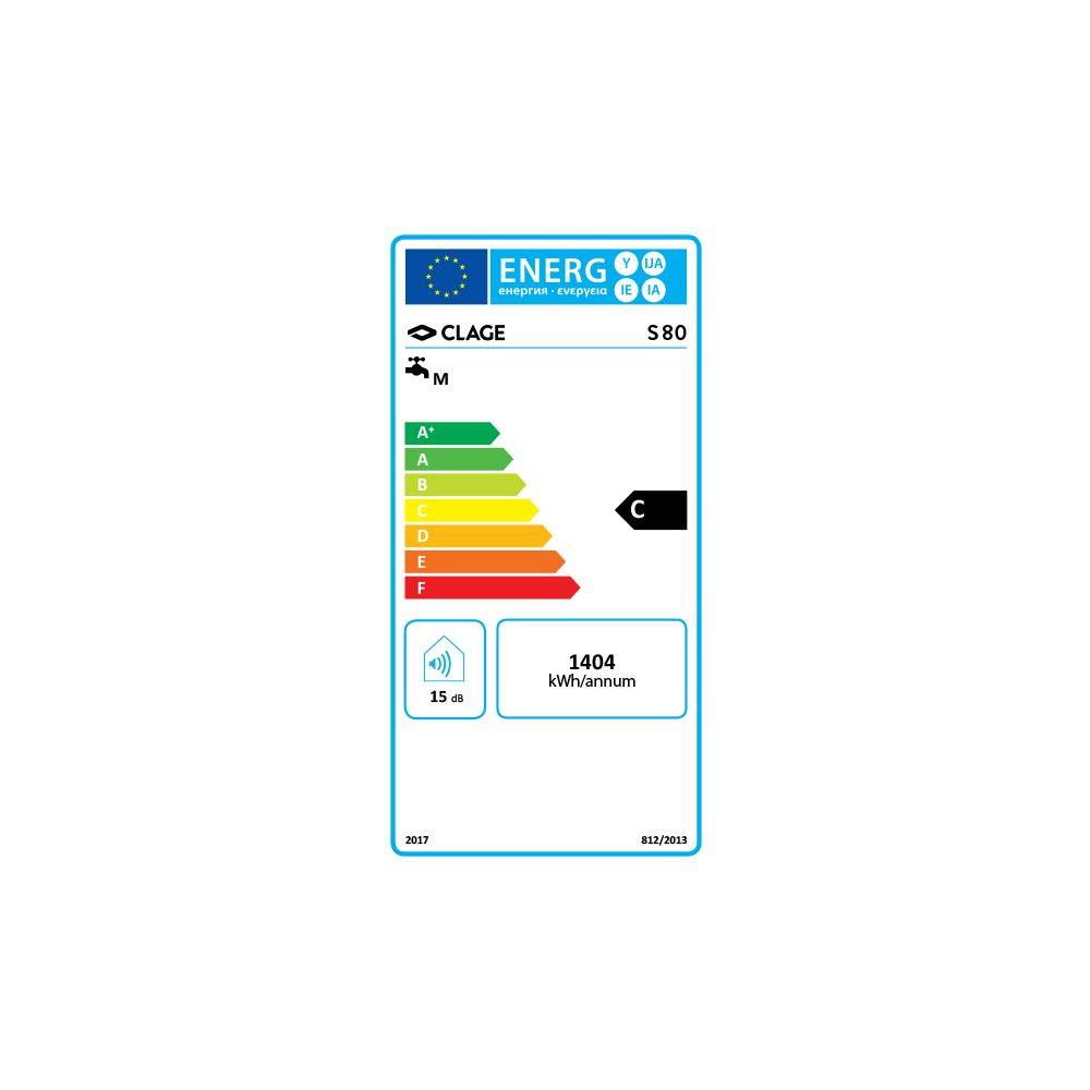 CLAGE S80 Warmwasserspeicher 80l druckfest 2kW 230V Einkreis bis zu 70 Grad C-1