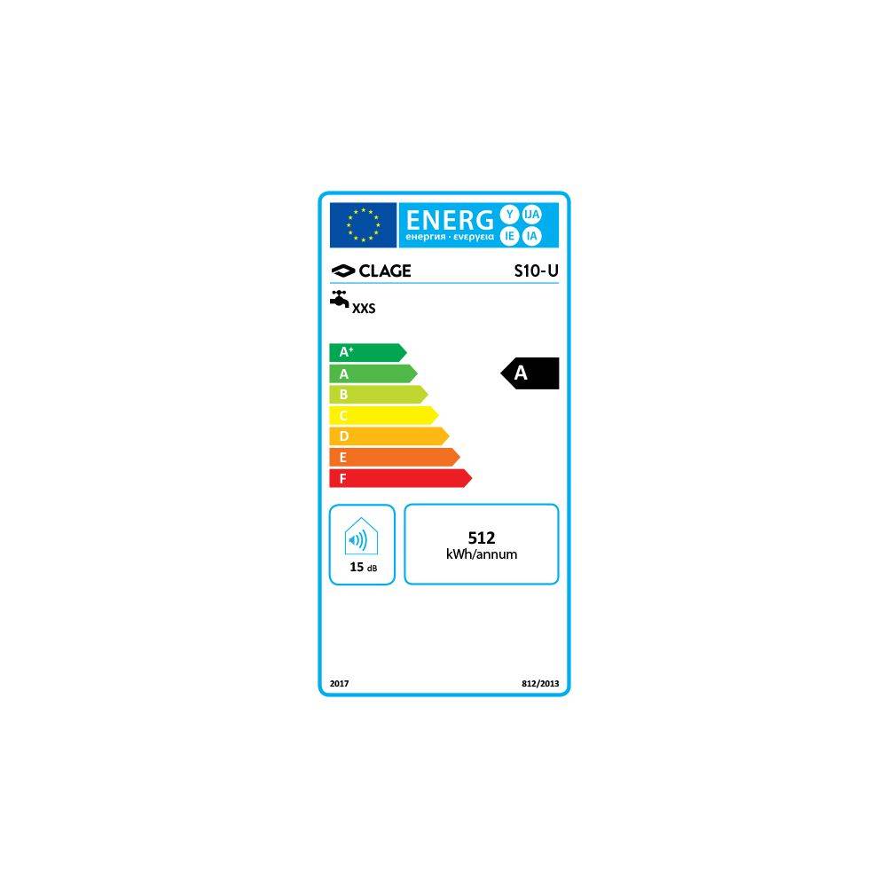 CLAGE S10-U Warmwasserspeicher 10l drucklos 2,2kW 230V Untertisch 35-80 Grad C-1