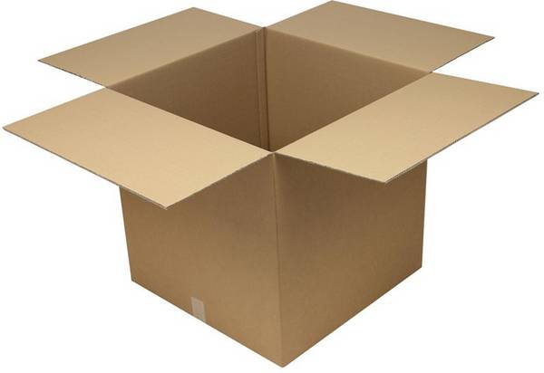 Faltkarton 2-wellig Maße 600x600x600mm Qualität 2.40BC braun TRANSPAK