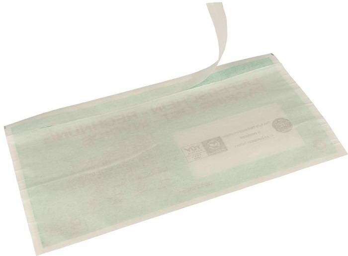 Dokumententaschen Maße 240x131mm 100% Papier grün TRANSPAK-3
