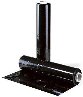 Handstretchfolie Breite 500mm Länge 300m schwarz blickdicht Stärke 23µ TRANSPAK-0