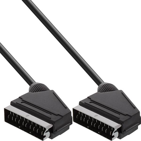 Goobay Scart Verbindungskabel, vernickelt, ø 7 mm Scartstecker (21-Pin) > Scartstecker (21-Pin) 0.6 m
