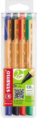 STABILO Feinschreiber GREENpoint 6088/4 0,8mm sortiert 4 St./Pack.-0