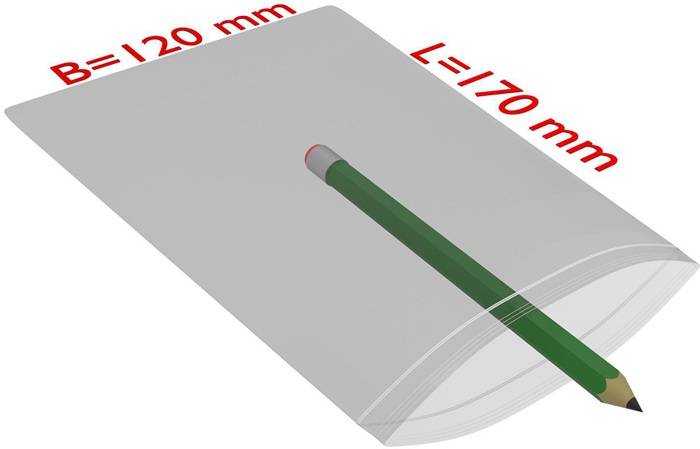 Druckverschlussbeutel Maße 120x170mm Stärke 90µ PE transparent TRANSPAK