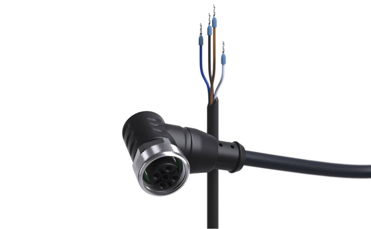 Sensorleitung M12 4P PUR 2m IP67 - 2 m - PUR-Kabel - AA054 - autosen-0