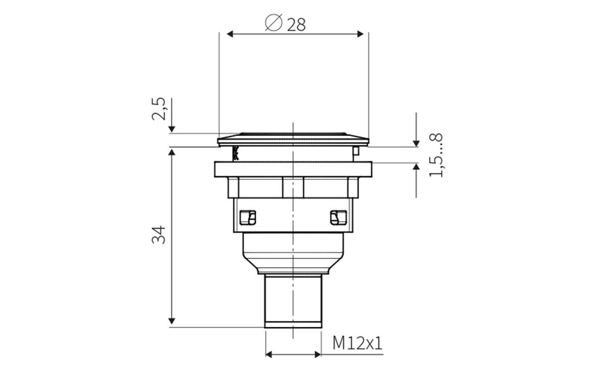 Drucktaster LED gelb - AB703 - autosen-2