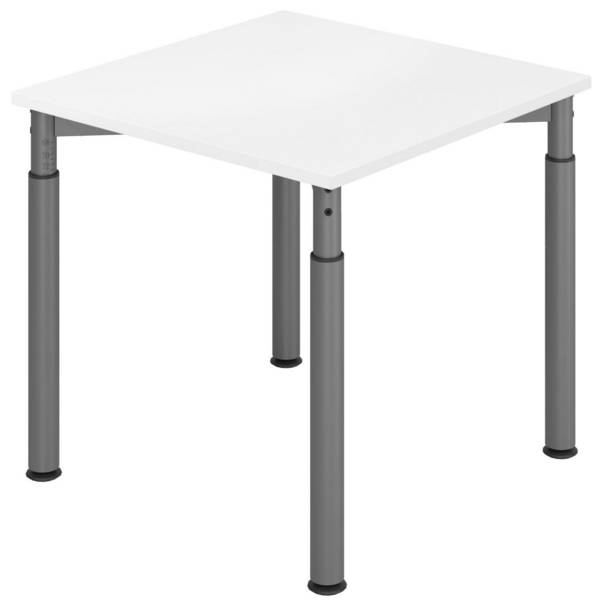 HAMMERBACHER höhenverstellbarer Schreibtisch VYS08/W/G weiß VYS08/W/G