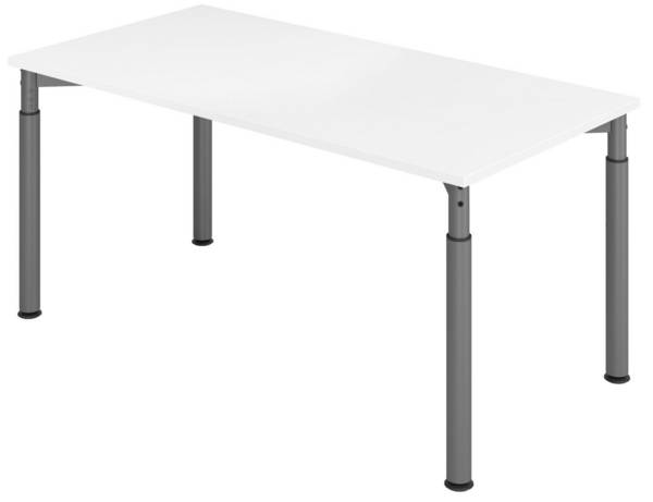 HAMMERBACHER höhenverstellbarer Schreibtisch VYS16/W/G weiß VYS16/W/G