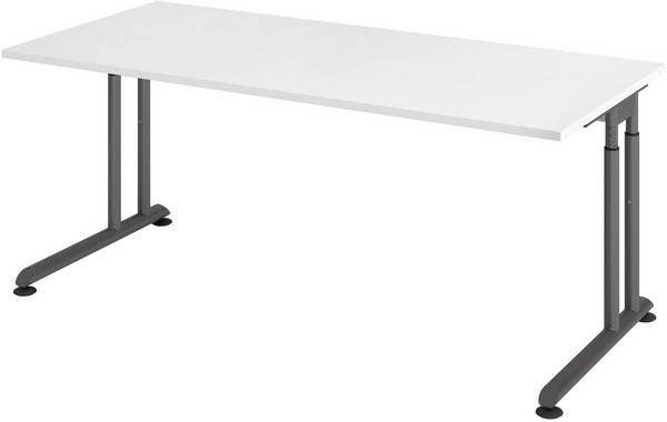 HAMMERBACHER höhenverstellbarer Schreibtisch VZS19/W/G weiß VZS19/W/G