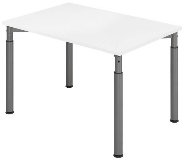 HAMMERBACHER höhenverstellbarer Schreibtisch VYS12/W/G weiß VYS12/W/G
