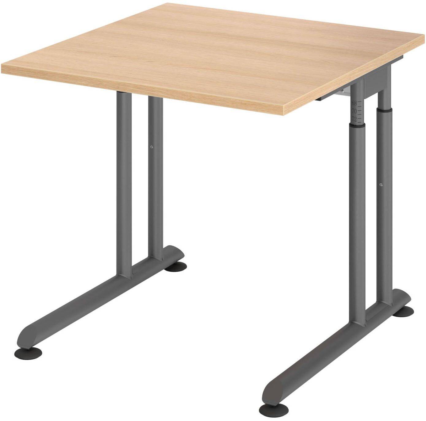 HAMMERBACHER höhenverstellbarer Schreibtisch VZS08/E/G eiche-0