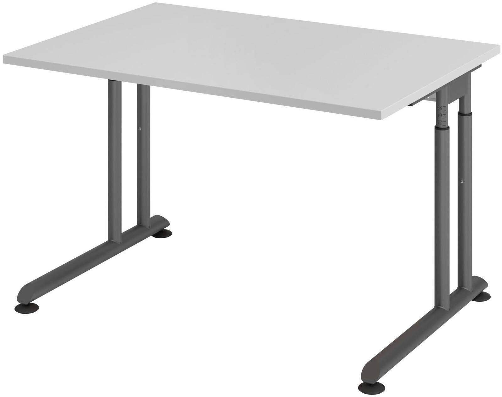 HAMMERBACHER höhenverstellbarer Schreibtisch VZS12/5/G lichtgrau-0
