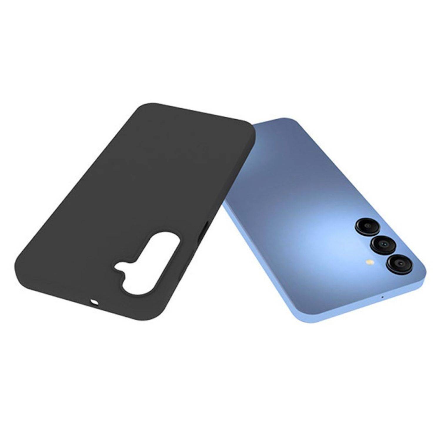 Für Samsung Galaxy A16 Silikon TPU Schutz Hülle Schwarz + H9 Hart Glas Folie-1
