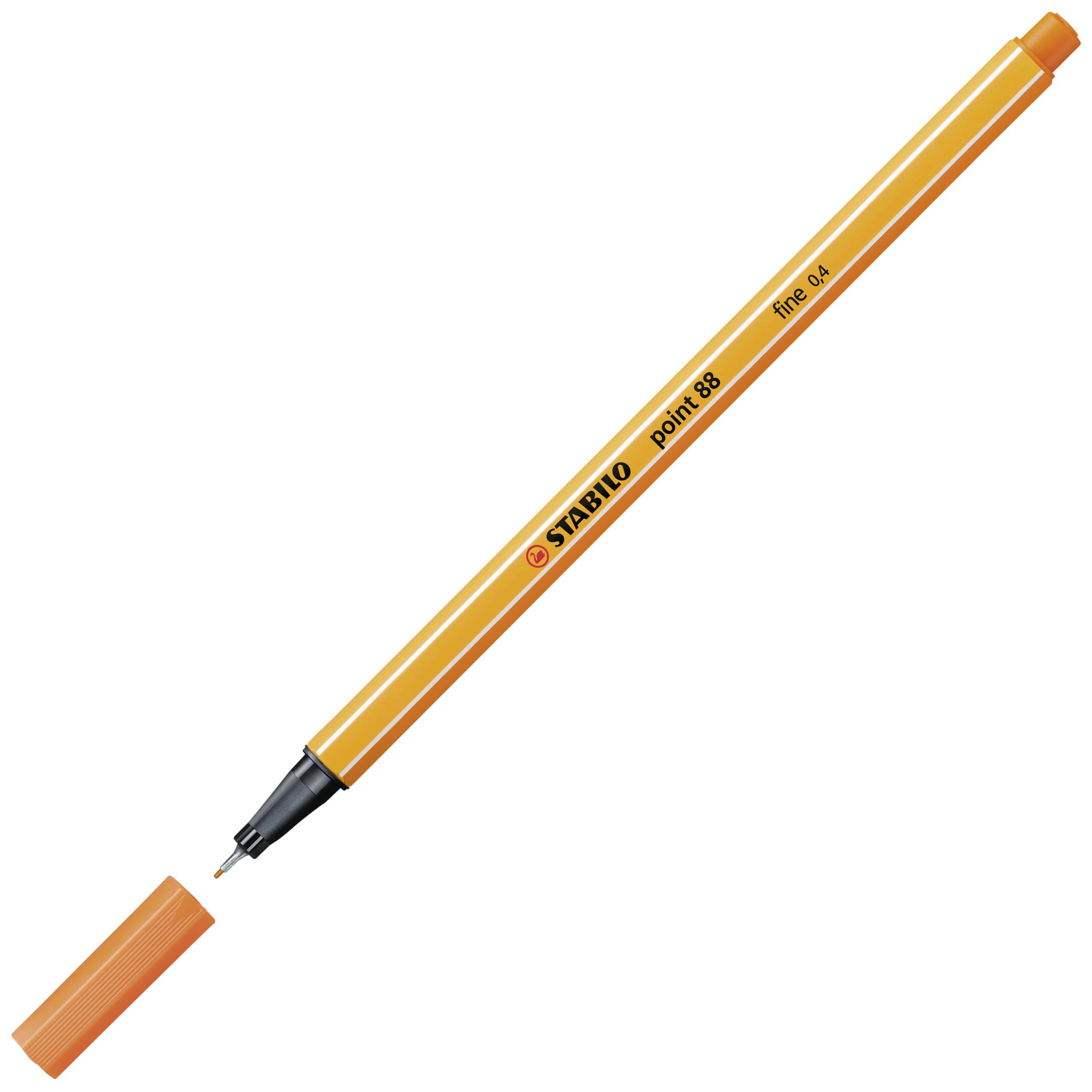 STABILO Fineliner point 88, Strichstärke: 0,4 mm, gelbrot (5550087)-1