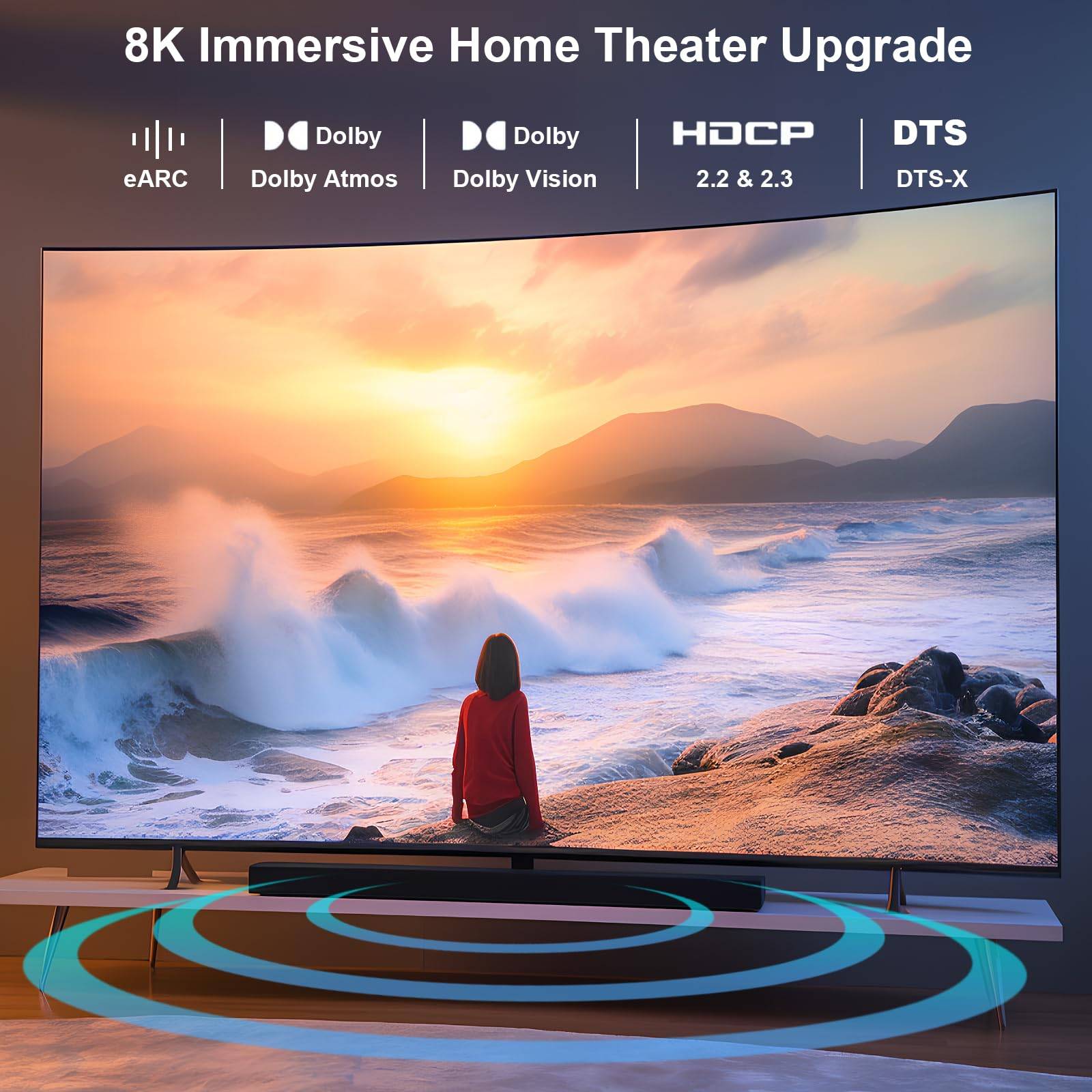 BENFEI 8K HDMI-auf-HDMI-Kabel, zertifiziertes Ultra-High-Speed-HDMI-Kabel 4K@240Hz, 8K@60Hz, HDMI 2.1, 48 Gbit/s-3