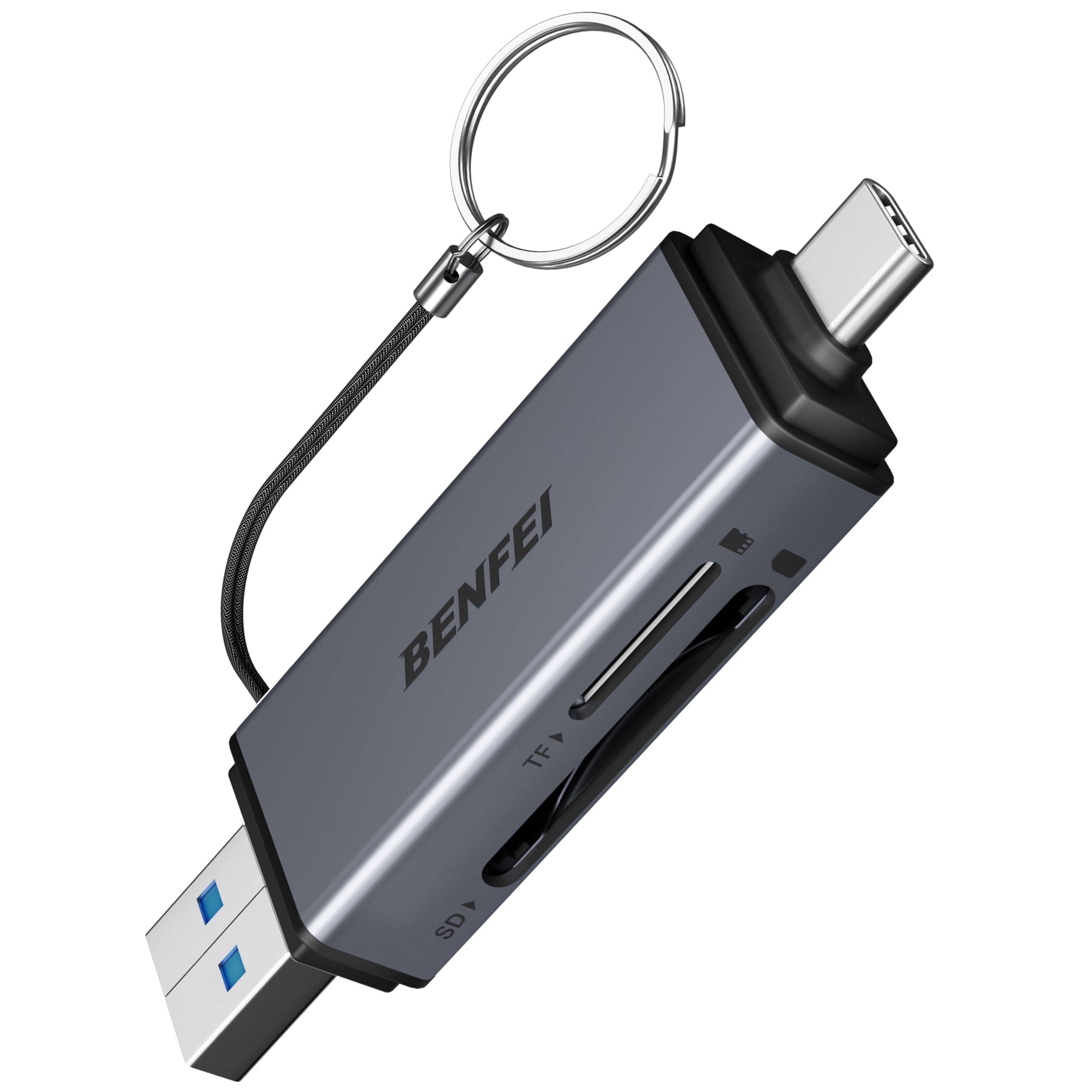BENFEI SD-Kartenleser, USB C auf SD Micro SD-Karte Speicherkartenadapter Dual Slot-0