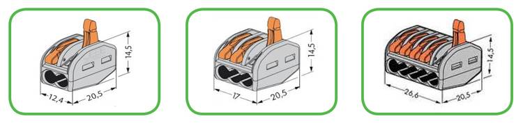 Kaiser Electronics Dosenklemmen Schnellverbinder, werkzeuglos, bis 32A 600V 2Pol 20 Stück-2