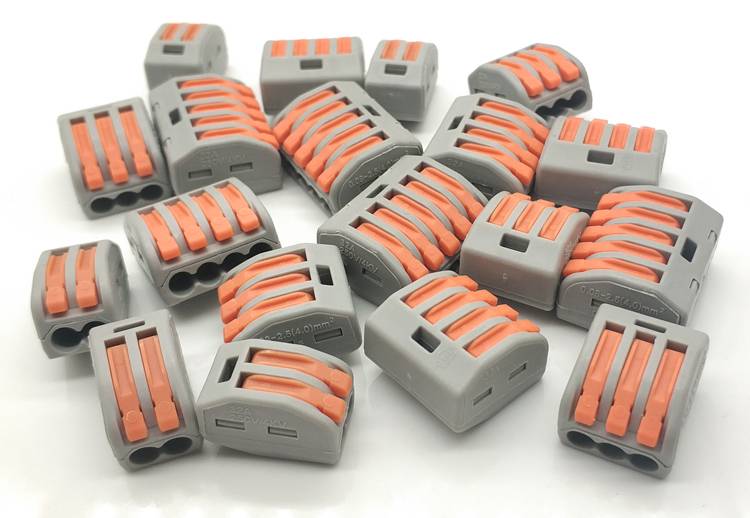 Kaiser Electronics Dosenklemmen Schnellverbinder, werkzeuglos, bis 32A 600V 2Pol 20 Stück-0