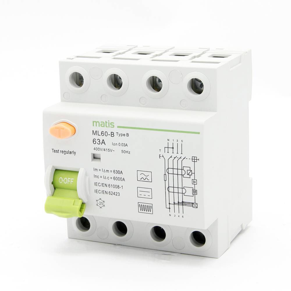 Matismart FI Schutzschalter Typ B allstromsensitiv 30mA/100A 4-Pol Intertek-1