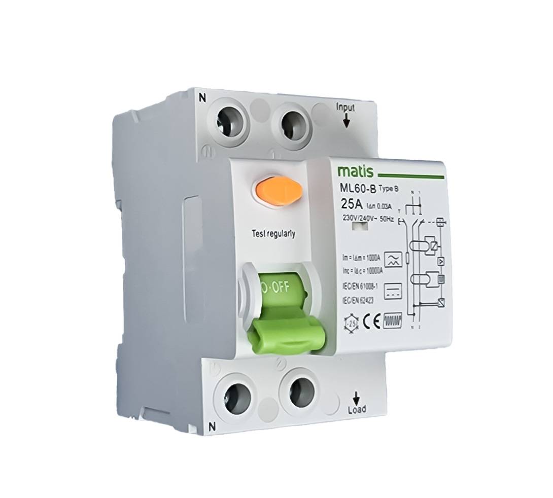 Matismart FI Schutzschalter Typ B allstromsensitiv 300mA/40A 2-Pol Intertek-2